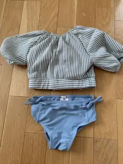 ストライプ柄水着セット（青・白）キッズ