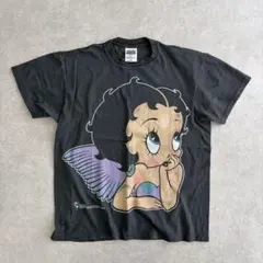 CCQW キャラ Tシャツ ベティ ブープ パリ ビンボー アニメ 黒 古着 