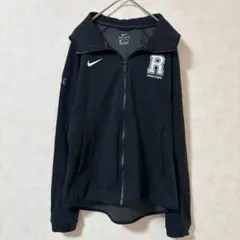 NIKE ナイキ DRI-FIT ジップパーカーブラック S メンズワッペンロゴ
