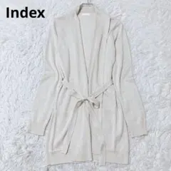 インデックス　ロングカーディガン　羽織　ラメ　きれいめカジュアル　ベージュのサムネイル