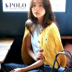 【新品未使用】ポロラルフローレン ケーブル編み カーディガン イエロー XS