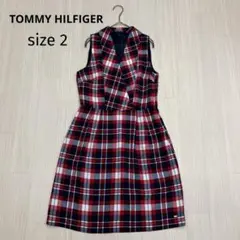 ★ TOMMY HILFIGER チェック柄 ノースリーブ ワンピース 2
