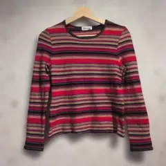 90s pierre cardin ストライプ柄ニット M ピエールカルダンのサムネイル