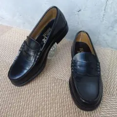 HARUTA ハルタ メンズ コインローファー 黒 25㎝