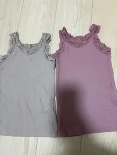 女の子用子供タンクトップ 2枚セット 100cm