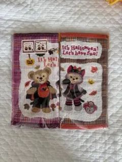 ディズニーハロウィンダッフィーシェリーメイタオル2枚セット