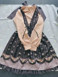 ♡axes femme 花柄フリルワンピース(ブルー)♡