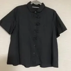 メルロー merlot チャイナシャツ 半袖 ブラックのサムネイル