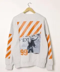 『.kom』プリントスウェット トレーナー オーバーサイズ