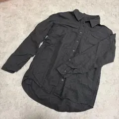 【大人気】ユニクロ　UNIQLO 長袖シャツ　グレー　S