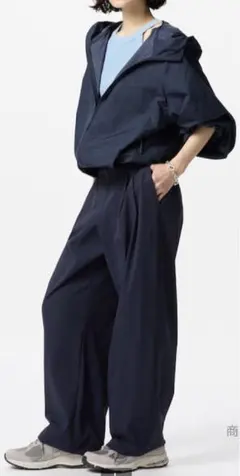 UNIQLO ウルトラストレッチワイドパンツ M ネイビー