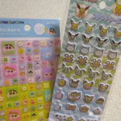 クレヨンしんちゃん　タイルシール　ポケモン　プチプチシール