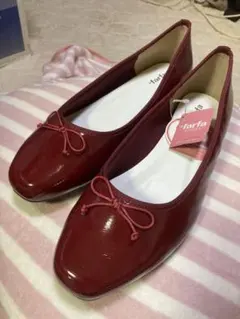 新品未使用☆大きいサイズ♡バレエパンプス♡26.5♡ボルドー♡ゆったり♡
