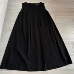 INED イネド ノースリーブ Aラインワンピース黒7号　ブラックフォーマル