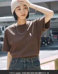 U.S. POLO ASSN. ブラウン 半袖Tシャツ M