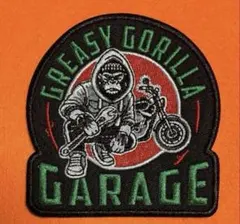 A2500 Gorilla Garage バイクメンテ　刺繍ワッペン　アイロン
