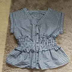 ギンガムチェック ノースリーブトップス