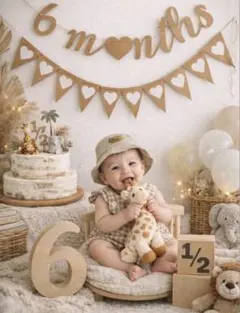 ニューボンフォト ハーフバースデー ガーランド セット バナーセット