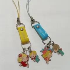 水森亜土 コカコーラ オリジナルカップルマスコットストラップ 2個セット