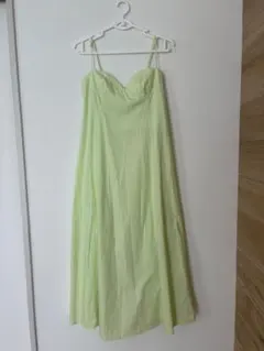 ZARA ライトグリーン　キャミワンピース ロングワンピース　薄緑色