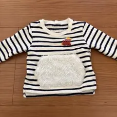 SIMPLE FREE ボーダー上裏起毛トレーナー 70