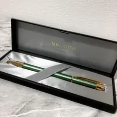 箱付き✨ミキモト パール付きボールペン ライトグリーン・ゴールドのサムネイル
