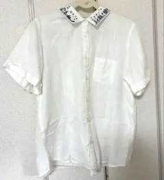 as know as 刺繍襟 ブラウス フリーサイズのサムネイル