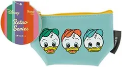 ディズニーレトロ新品ヒューイルーイデューイ三角ミニポーチドナルドデイジー