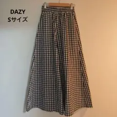 DAZY ギンガムチェック ワイドパンツ イージーパンツ Sサイズ