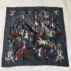 希少 エルメス カレ90 スカーフ ガラの夕べ カシシル カシミヤ シルク