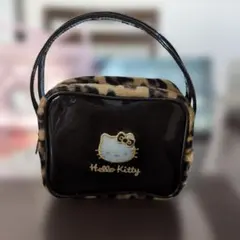【年代物】ハローキティ ポーチ ファー ヒョウ柄