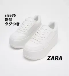 【完売品】ZARA プラットフォームスニーカー サイズ36 23.4cm 新品