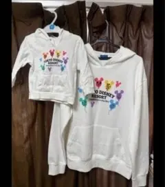 値下げ!!東京ディズニーリゾート パーカー親子セットL×90