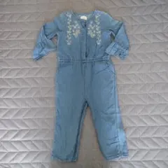 next デニムブルー 刺繍カバーオール 92cm 1 1/2〜2y