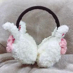 【オススメ♡】ウサギ耳 ふわふわイヤーマフ