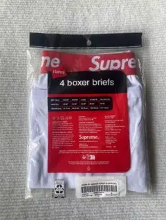 新品未使用　Supreme ボクサーパンツ　S　白　1枚