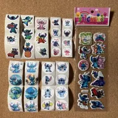 スティッチ(10) ぷくぷくシール 3Dシール1枚 & シール34枚♪