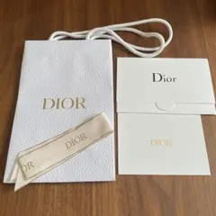Diorショップ袋　限定リボン　メッセージカード　封筒　4点セット