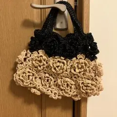 ハンドメイド　レース薔薇バッグ