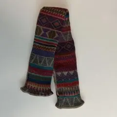 リバーシブルマフラー 多色幾何学模様
