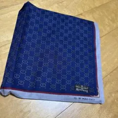 PAOLO GUCCI ハンカチ ネイビー 総柄　新品のサムネイル