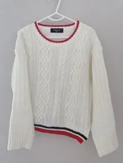 COMME CA ISM ケーブルニットセーター 120A