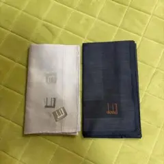dunhill ハンカチ 2枚セット ホワイト ネイビーのサムネイル