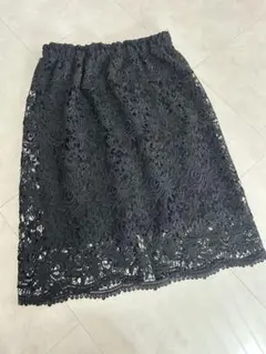 レーススカート ブラック 黒 Lサイズ