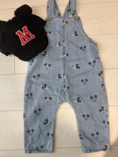 H&M Disney ミッキー デニムサロペット 74cmのサムネイル