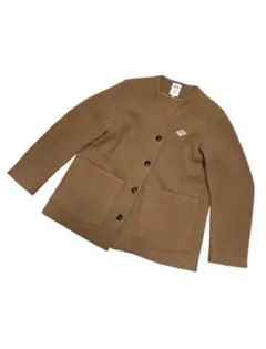 美品 ダントン カラーレスジャケット ウールモッサ XL