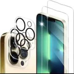 iPhone14ProMaxガラスフィルム2枚　カメラフィルム