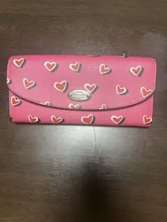 coach ハート柄 ピンク 長財布