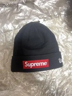 Supreme New Era Box Logo Beanie 黒　ニューエラ シュプリーム ニューエラ ボックスロゴ ビーニー (FW19