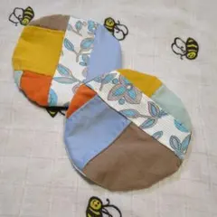 パッチワーク コースター 2枚セット（ハンドメイド）
